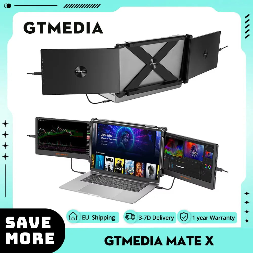 GTMEDIA MATE X - 3 Pantallas para tu Laptop (13")