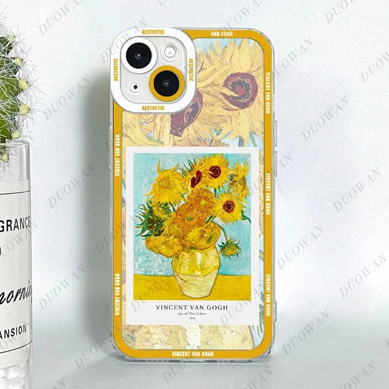 Fundas iPhone Van Gogh - Con Descripción del Cuadro + Frase