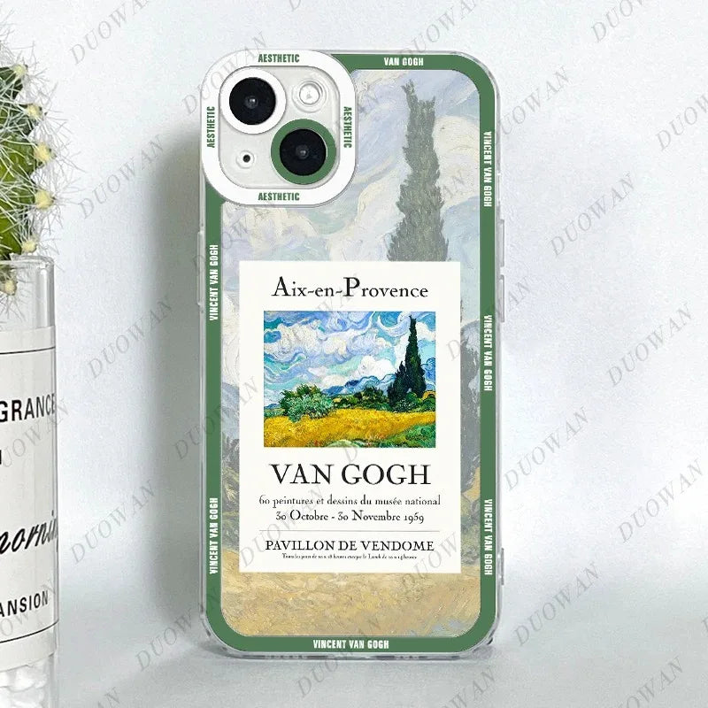 Fundas iPhone Van Gogh - Con Descripción del Cuadro + Frase