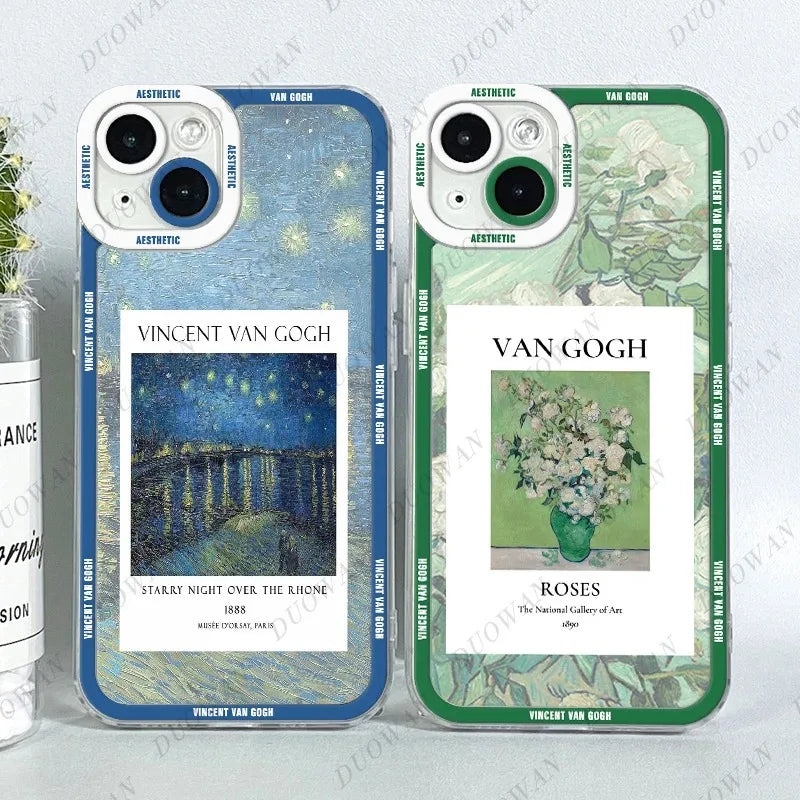 Fundas iPhone Van Gogh - Con Descripción del Cuadro + Frase