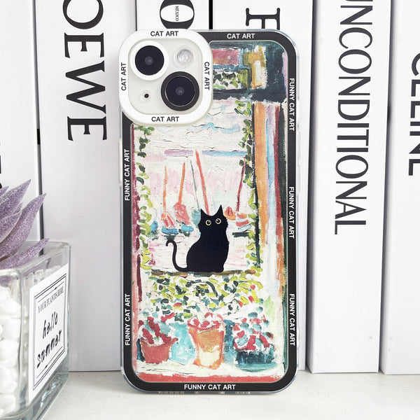 Funda iPhone Claude Monet & Van Gogh - Con Gato Escondido