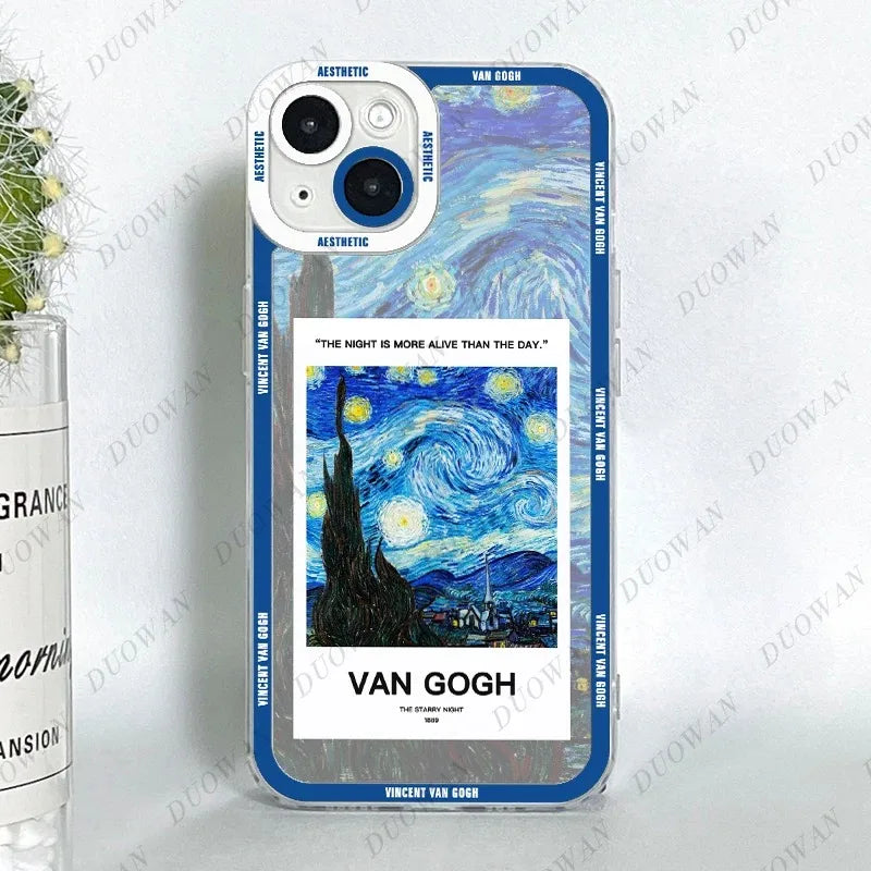 Fundas iPhone Van Gogh - Con Descripción del Cuadro + Frase