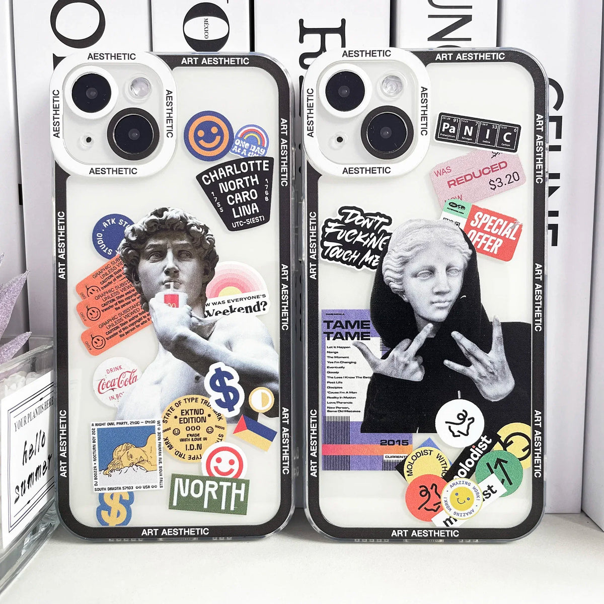 Fundas iPhone Estatua David - Con Stickers