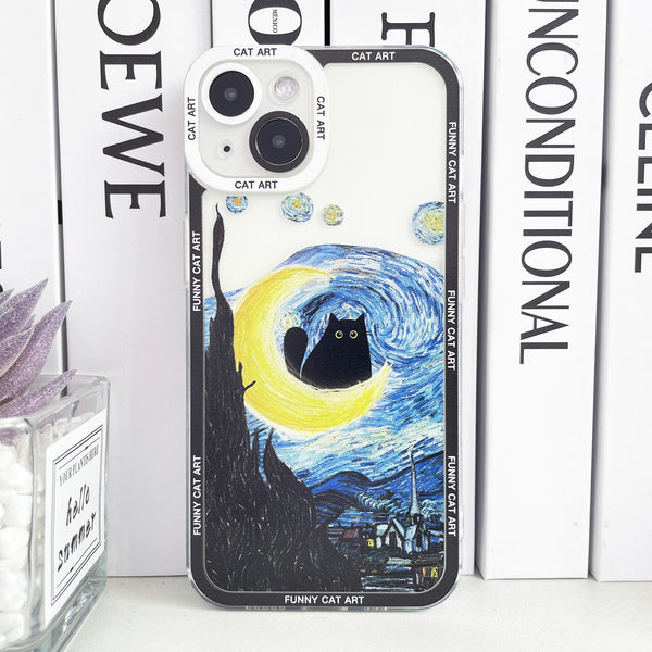 Funda iPhone Claude Monet & Van Gogh - Con Gato Escondido