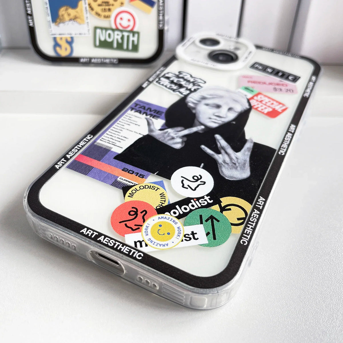 Fundas iPhone Estatua David - Con Stickers